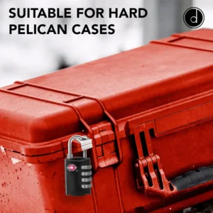 4 digit combination tsa luggage lock – durable steel travel padlock