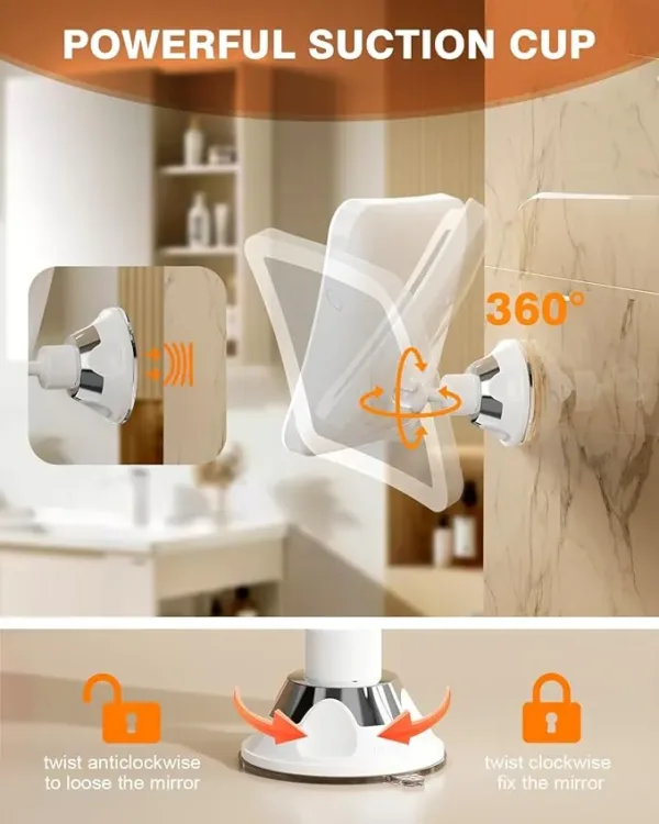 auxmir 10x lighted magnifying mirror – rechargeable & portable