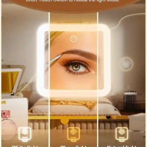 auxmir 10x lighted magnifying mirror – rechargeable & portable