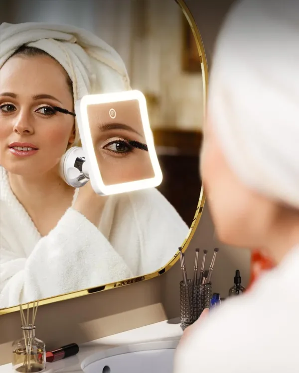 auxmir 10x lighted magnifying mirror – rechargeable & portable