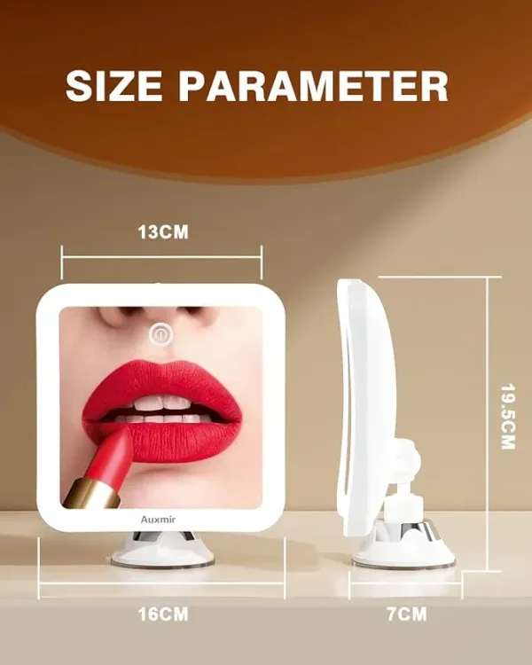 auxmir 10x lighted magnifying mirror – rechargeable & portable