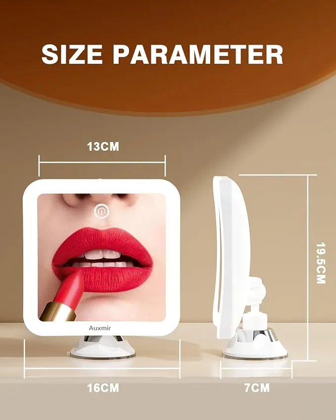 auxmir 10x lighted magnifying mirror – rechargeable & portable