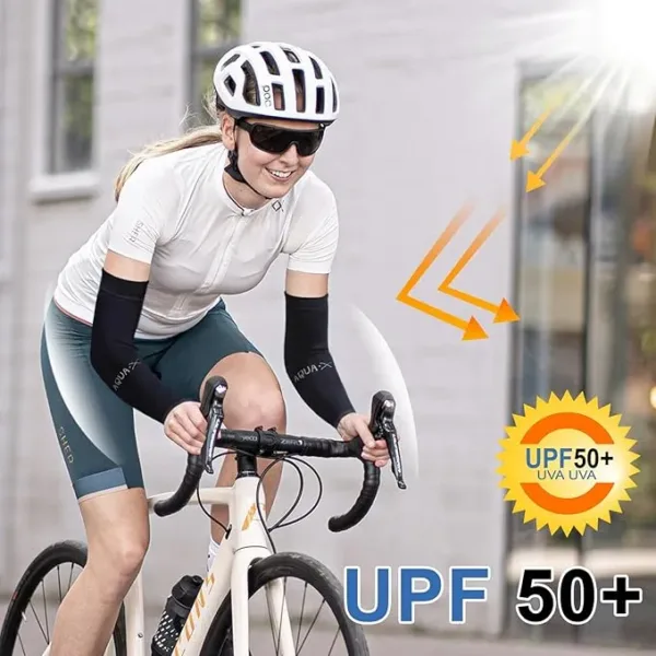 beister uv protection arm sleeves | cooling sunblock covers for men & women – golf, cycling, basketball & tattoo cover