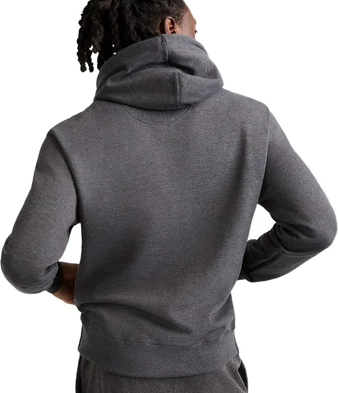 champion men’s powerblend hoodie | fleece striped hooded sweatshirt for casual & sports wear