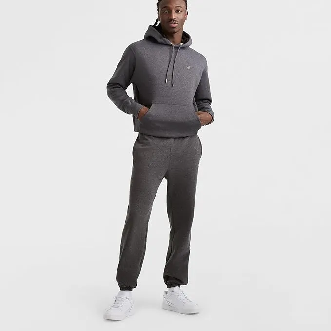 champion men’s powerblend hoodie | fleece striped hooded sweatshirt for casual & sports wear