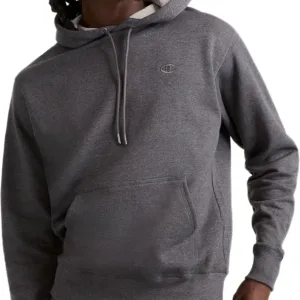 Champion men’s Powerblend hoodie, fleece striped hooded sweatshirt perfect for casual, sports, gym, running, and everyday comfortable wear.