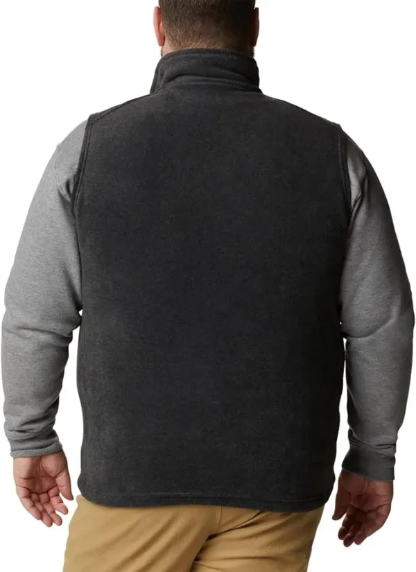 columbia men’s steens mountain fleece vest | warm outdoor sleeveless jacket for hiking & casual wear