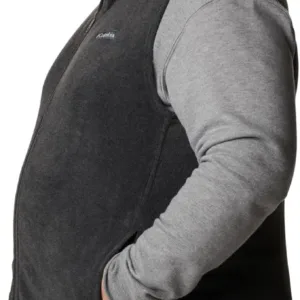 columbia men’s steens mountain fleece vest | warm outdoor sleeveless jacket for hiking & casual wear