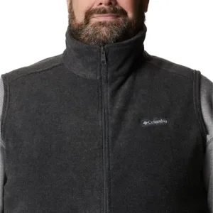 columbia men’s steens mountain fleece vest | warm outdoor sleeveless jacket for hiking & casual wear