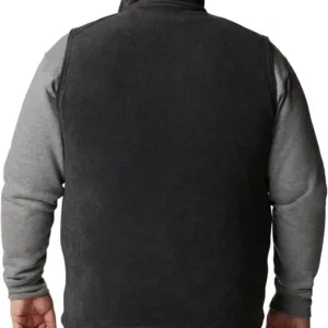 columbia men’s steens mountain fleece vest | warm outdoor sleeveless jacket for hiking & casual wear