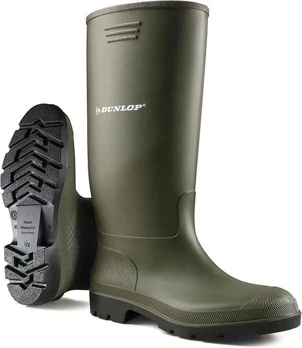 Dunlop Pricemastor Unisex Boots – waterproof industrial and rain footwear with slip-resistant sole, perfect for heavy-duty outdoor work in UAE conditions.