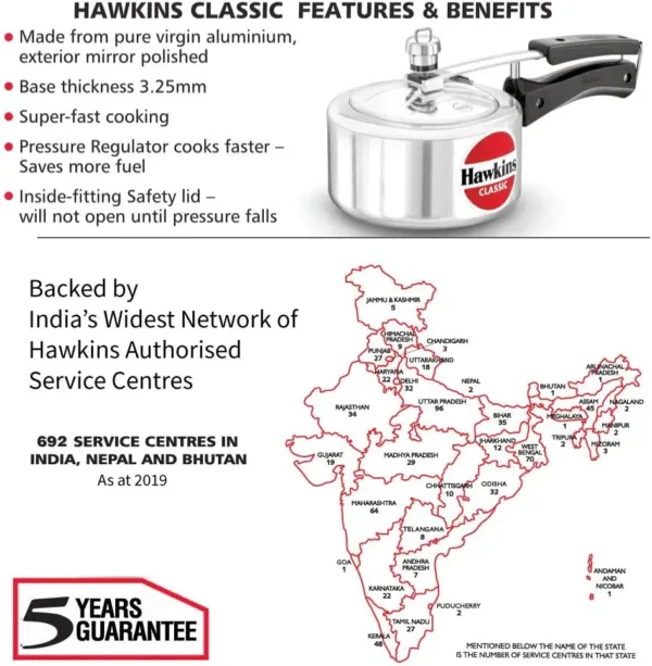 durable 1.5l aluminium inner lid pressure cooker for fast cooking, silver