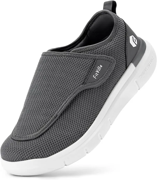 FitVille men’s slip-on shoes for extra comfort and fit in Dubai – lightweight, breathable, and durable shoes ideal for swollen or wide feet and daily walking.