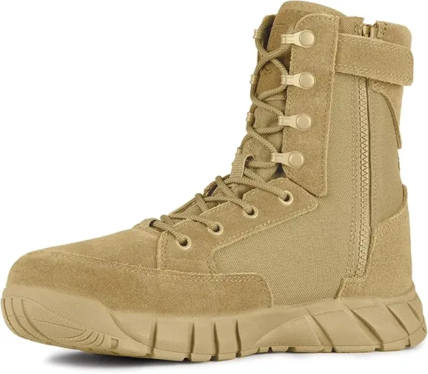 FREE SOLDIER Men’s High-Top Tactical Combat Boots – durable military footwear with all-terrain grip and ankle support for outdoor or duty use in the UAE.