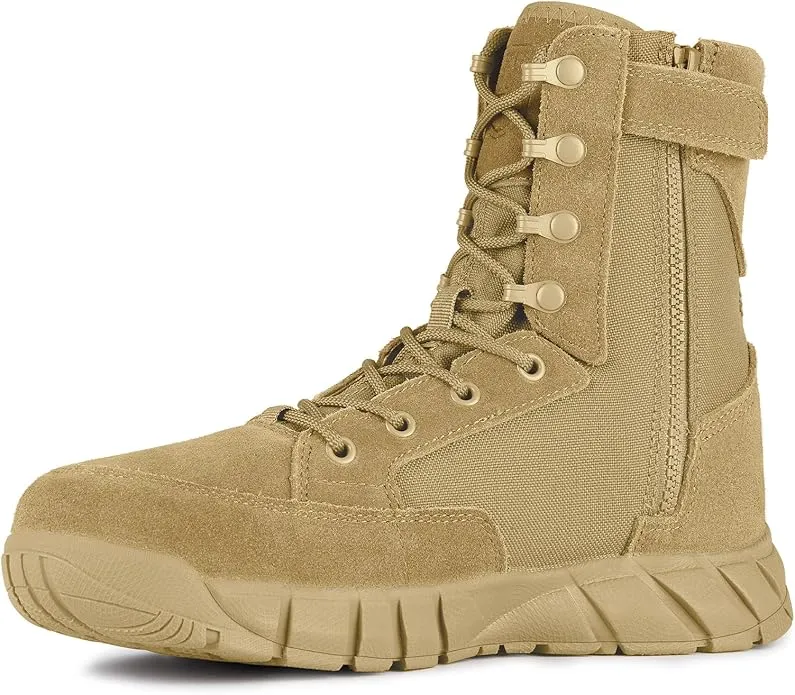 FREE SOLDIER Men’s High-Top Tactical Combat Boots – durable military footwear with all-terrain grip and ankle support for outdoor or duty use in the UAE.