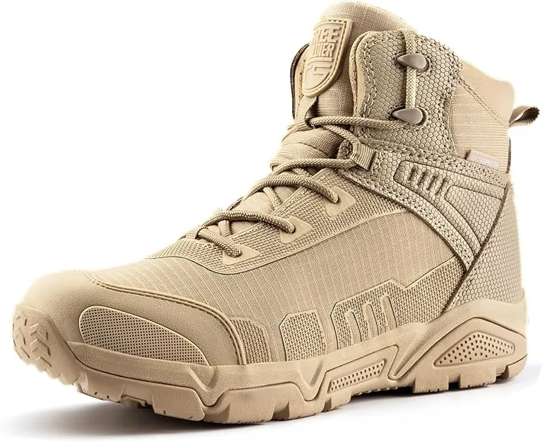 FREE SOLDIER Men’s Waterproof Tactical Boots – rugged, slip-resistant combat footwear for outdoor missions, construction, or field work in the UAE.