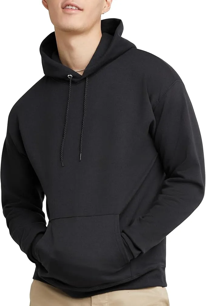 Hanes Men’s Ecosmart Hoodie – eco-friendly cotton blend pullover sweatshirt with soft fleece lining, ideal for casual comfort and layering in the UAE.