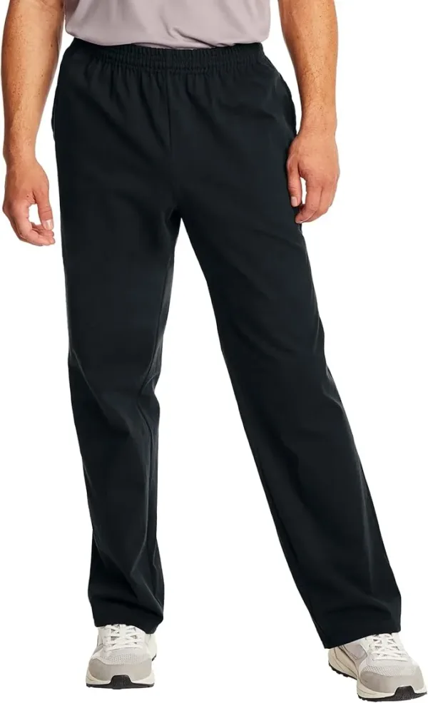 Hanes men's jersey pants made from soft cotton, perfect for lounge, sleep, gym, or casual wear, offering comfort and relaxed fit for everyday use.