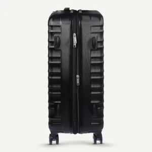 hardside spinner luggage – durable abs suitcase with wheels, black