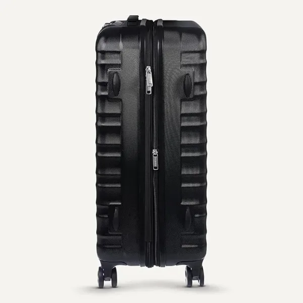 hardside spinner luggage – durable abs suitcase with wheels, black