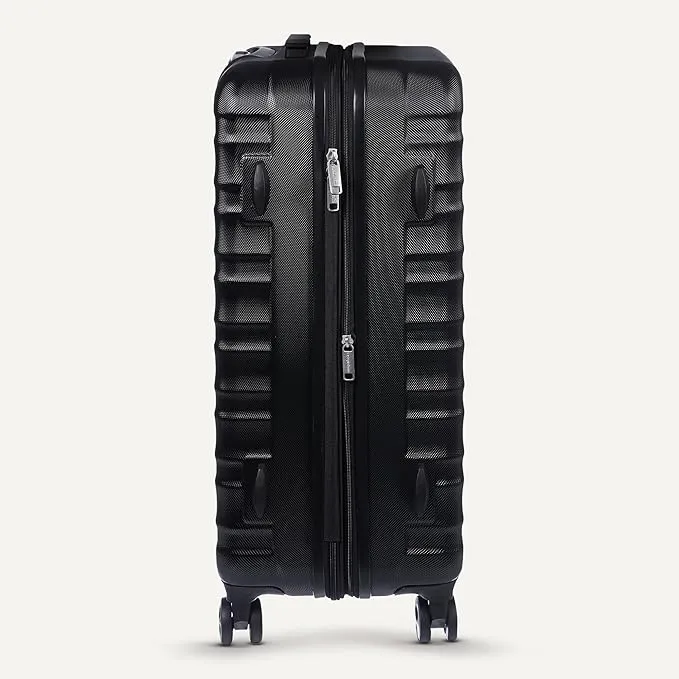 hardside spinner luggage – durable abs suitcase with wheels, black