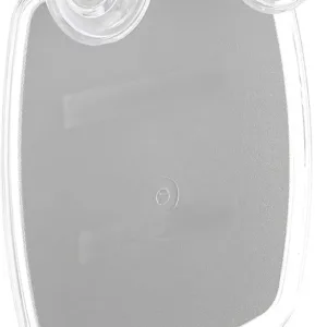 idesign power lock suction mirror with hooks – clear fogless shower mirror for bathroom & shaving
