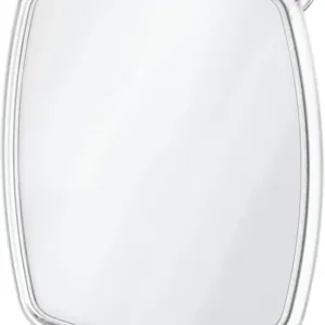idesign power lock suction mirror with hooks – clear fogless shower mirror for bathroom & shaving