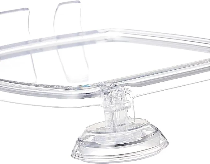 idesign power lock suction mirror with hooks – clear fogless shower mirror for bathroom & shaving