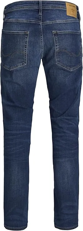 jack & jones men’s straight jeans | classic regular fit durable denim pants