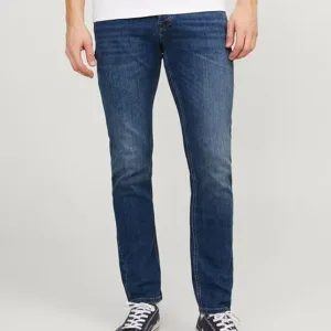 jack & jones men’s straight jeans | classic regular fit durable denim pants