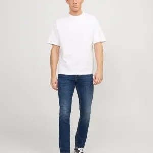 jack & jones men’s straight jeans | classic regular fit durable denim pants