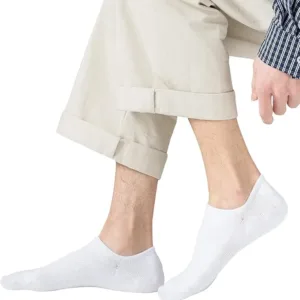 jormatt unisex cotton sneaker socks | invisible no show socks with non slip silicone grip