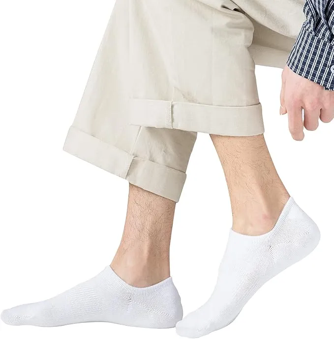 jormatt unisex cotton sneaker socks | invisible no show socks with non slip silicone grip