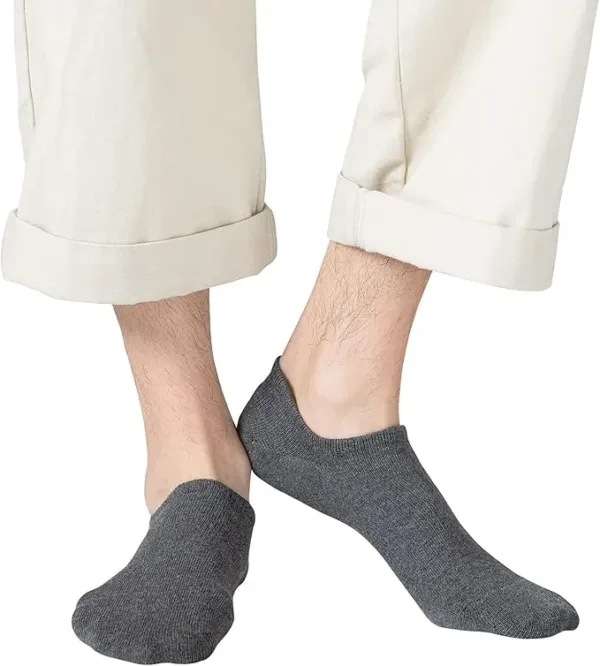 jormatt unisex cotton sneaker socks | invisible no show socks with non slip silicone grip