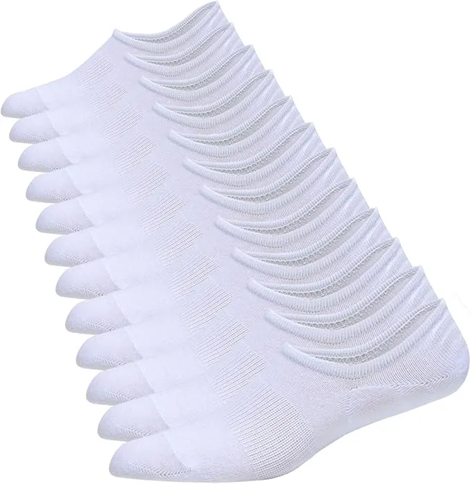 Jormatt unisex cotton sneaker socks, invisible no show socks with non-slip silicone grip, breathable low cut design for men and women casual wear.