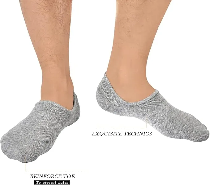 jormatt unisex cotton sneaker socks | invisible no show socks with non slip silicone grip