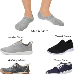jormatt unisex cotton sneaker socks | invisible no show socks with non slip silicone grip