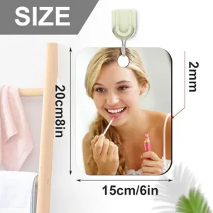 junebrushs fogless shaving mirror – wall, travel & camping use