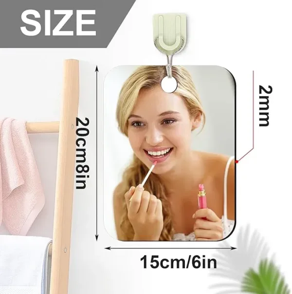 junebrushs fogless shaving mirror – wall, travel & camping use