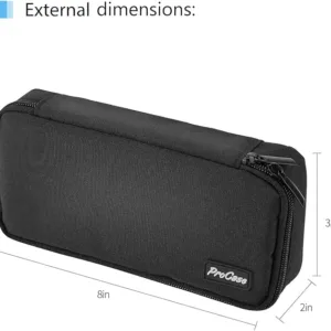 large capacity pencil bag for students – black school stationery