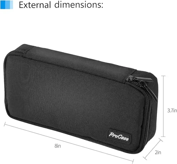 large capacity pencil bag for students – black school stationery