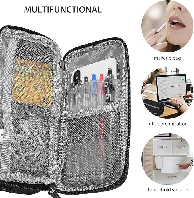 2 layer large capacity pencil case for students & office use