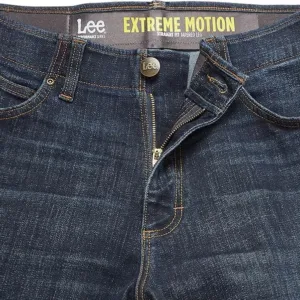 lee men’s extreme motion jeans | straight tapered denim for comfort & flexibility