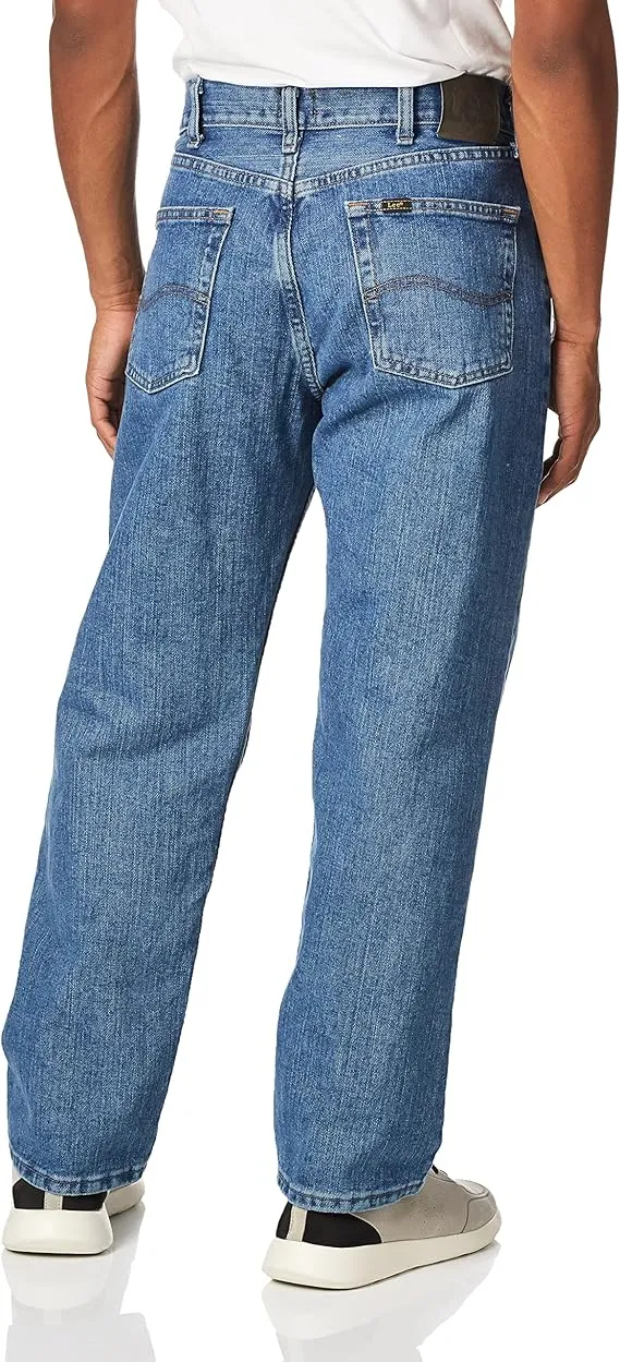 lee men’s straight leg jeans | relaxed fit classic everyday denim pants