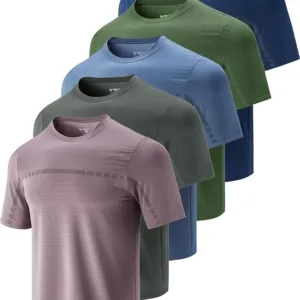 Liberty Imports men’s crew neck athletic t-shirts, short sleeve sports and workout undershirts made with breathable fabric for gym, training, and casual wear.