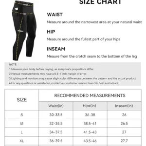 men's compression leggings 2 pack with pockets | athletic running workout tights