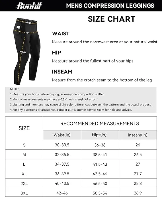 men's compression leggings 2 pack with pockets | athletic running workout tights