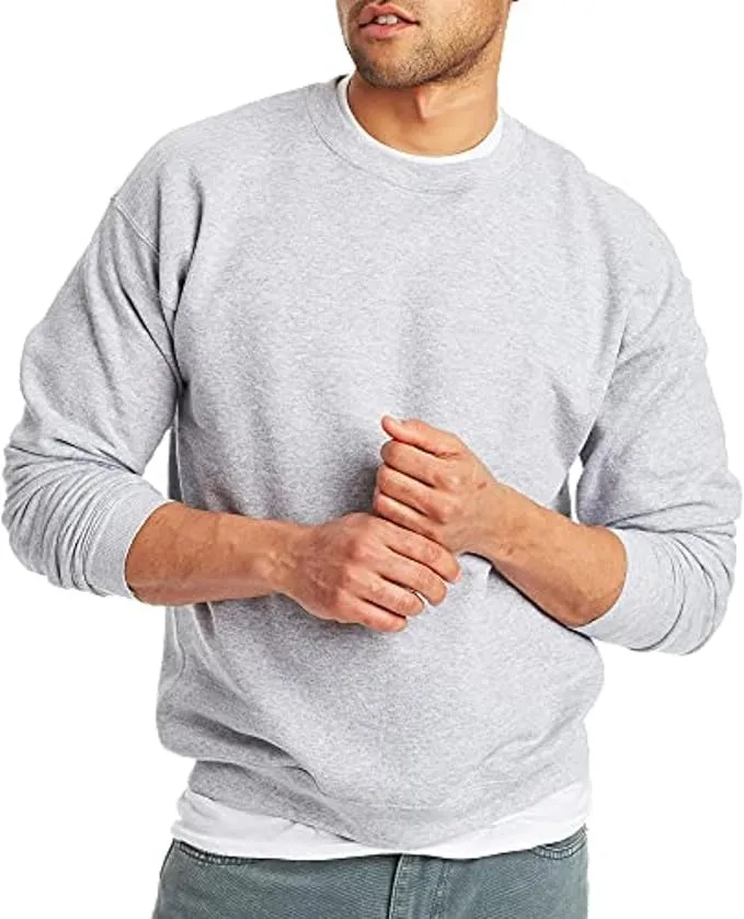 Men’s lightweight fleece sweatshirt – breathable eco-friendly cotton blend, designed for comfort, layering, and casual wear in the UAE’s moderate climate.