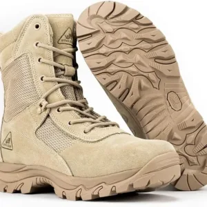 RYNO GEAR Men’s Military-Style Tactical Boots – breathable, slip-resistant footwear for outdoor adventures, security duty, and rugged field use in the UAE.