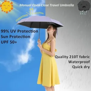 mini travel umbrella with case – compact uv protection & lightweight